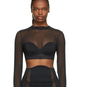 Ivy Park x Adidas Black Mesh Crop SZ XL NWT